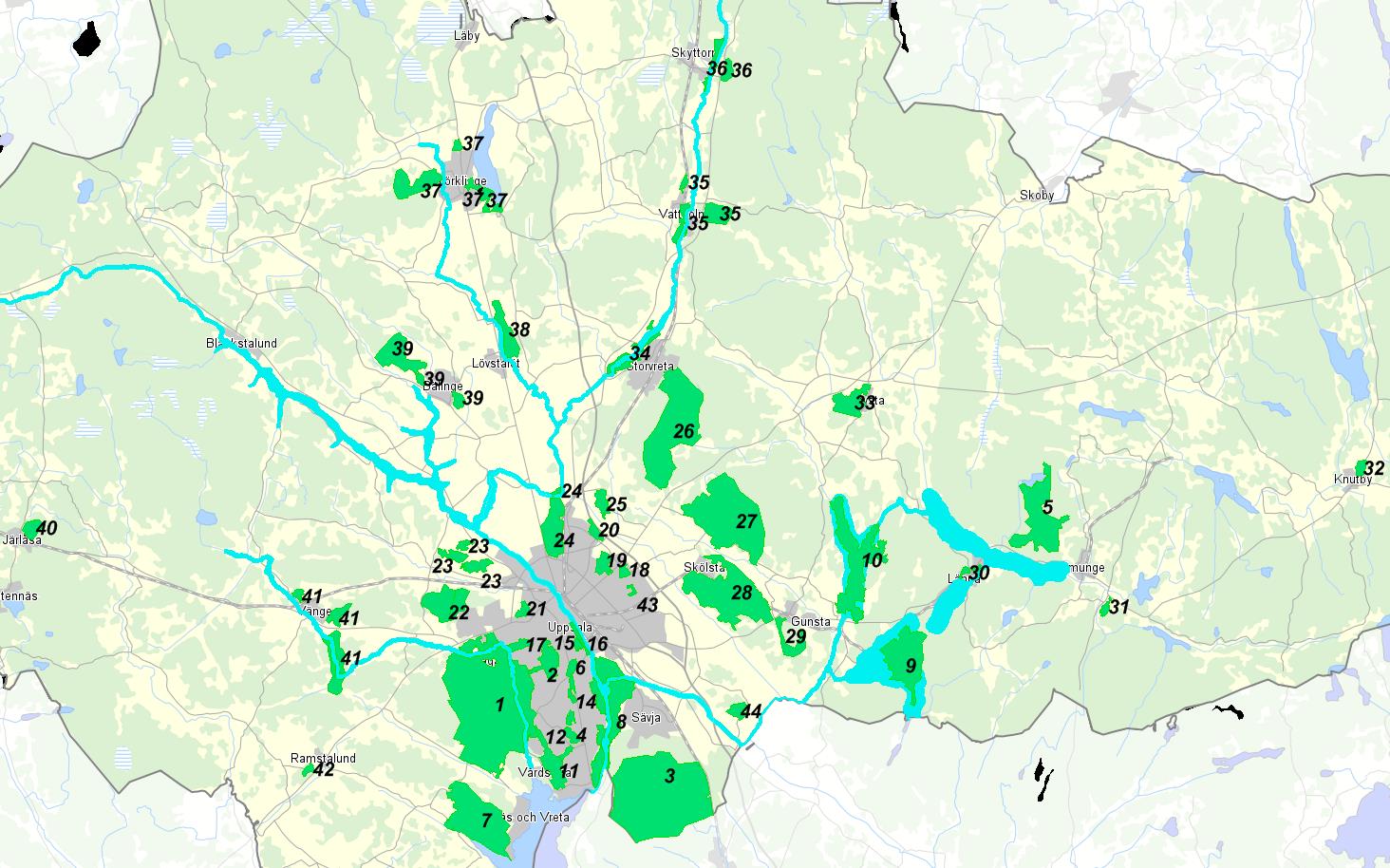 Grönområden i hela