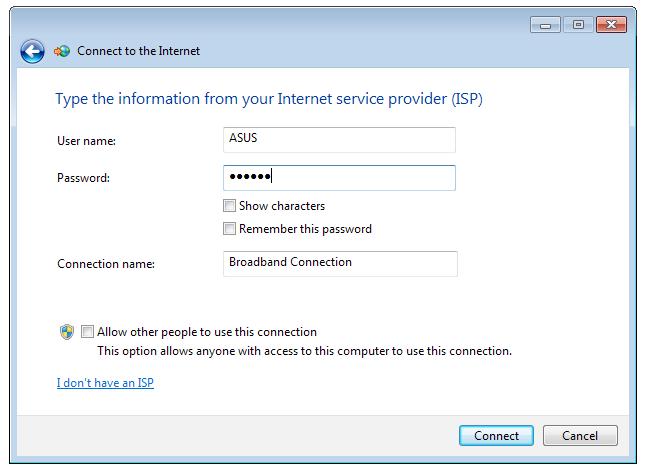 9. Välj Connect to the Internet (Anslut till internet) och klicka sedan på Next (Nästa). 10. Välj Broadband (PPPoE) (Bredband (PPPoE) och klicka sedan på Next (Nästa). 11.