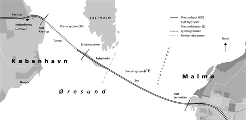 1. Syfte Det järnvägsföretag som vill trafikera Øresundsbro Konsortiet järnvägsinfrastruktur ska ha ibrugtagningstilladelse och godkännanden utfärdat av den danska respektive den svenska