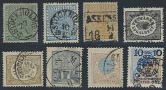 1827A Pärm med märken och häften 1940-70tal inkl. flera bättre. Nom ca 1900. 750:- 1828L Rullar. 55 olika hundrarullar 1950 60-tal, F ca 16500. 6.500:- 1829L Rullar. 14 st hundrarullar bl.a. 20 öre Nya Sverige Minnet, 30 öre Sjöräddningssällskapet, 40 öre Sjöpost, 90 öre Vattenfall, 100 öre (tre st) V v.