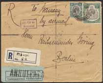 2342 2346 2351 2352 2353 2339P Czechoslovakia Covers. 29 exhibition mounted pages with postal history items The transition period in the Czech lands Dec 1918 to Oct 1919. Well over 50 items incl.