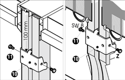 Monteringsanvisning för side-byside kombination Vid placering av skåpen skall frysskåpet eller skåpet med frysdel alltid stå till vänster. Frysdelen/skåpet har uppvärmning av ena sidan.