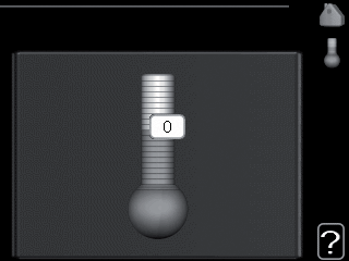 Meny 1.1 temperatur Om huset har flera klimatsystem visas det på displayen med en termometer för varje system.