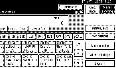 Minnessändning Minnessändning Minnessändningsläget har fax, Internet-fax och IP-fax som standard.