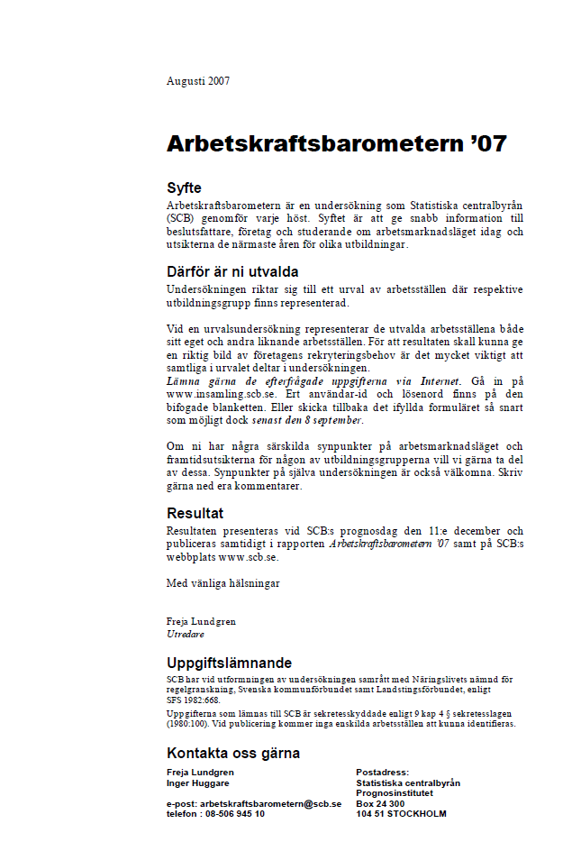 Statistiska centralbyrån SCBDOK 3.