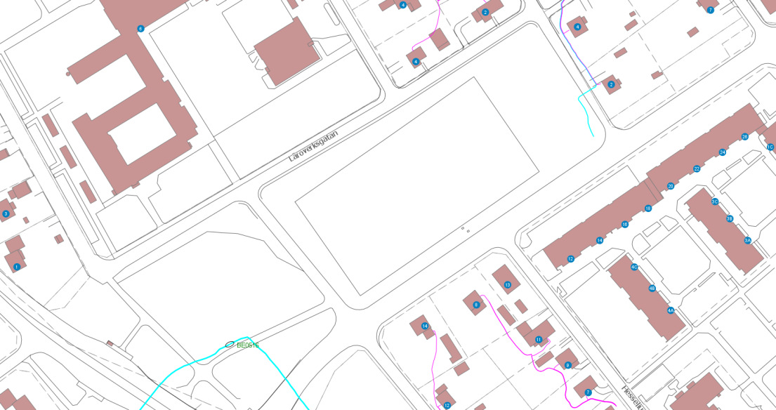 YTTRANDE 4 (5) Stadsnät Stadsnät har optoledningar i området. De är markerade med ljusblått enligt skiss nedan.