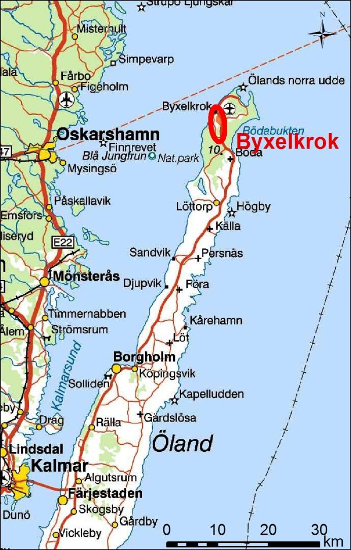 1 Inledning 1.1 Bakgrund Byxelkrok är beläget på norra Öland, se Figur 1.