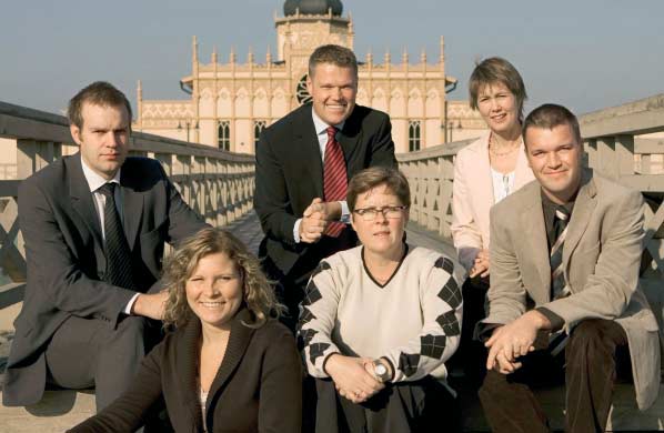 Fr.v: Henrik Tingstorp, Maria Carlsson, Ulf Ingemarson, Lotta Nilsson, Lena Wehlin och Hans Bergqvist.