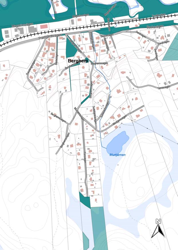 PLANDATA Läge och avgränsning Planområdet är beläget i södra Landvetter. Området avgränsas i väster och sydost av större naturområden. Mot norr och öster angränsar området mot befintlig bebyggelse.