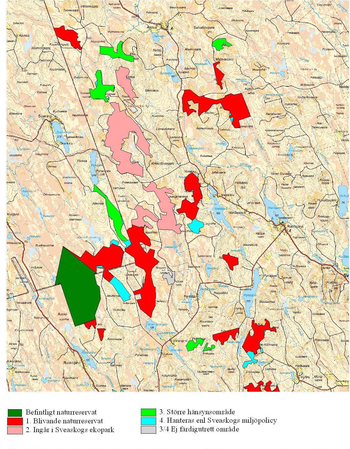 17 (104) En av tankegångarna i kategoriseringsarbetet har varit att olika former av skydd ska samverka så att naturvårdsnyttan i en region ska bli så stor som möjligt.