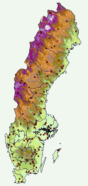 SO4-S ex (kg/ha,år) Svavelnedfallet har minskat kraftigt Sedan mitten av 1980-talet har svavelnedfallet över Sverige minskat kraftigt.