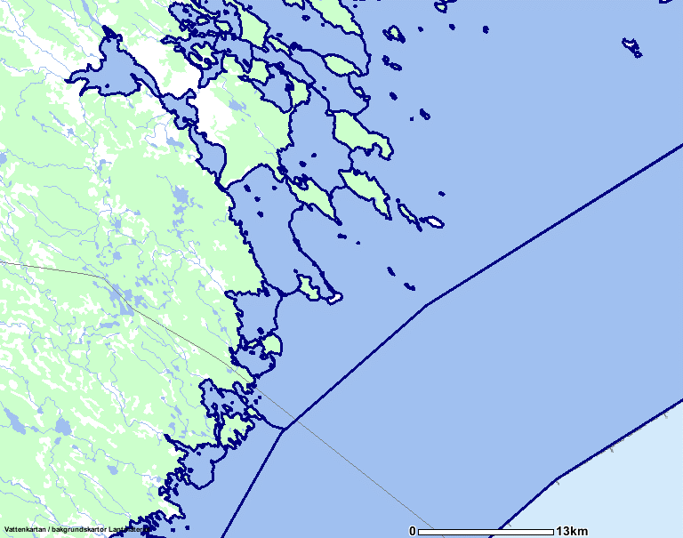 Kartläggningsarbetet kustvattenförekomster Baseras på SMHI:s havsområdesregister (strandlinje, djup) Alla ska statusklassas men alla behöver inte övervakas Ska