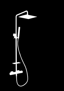 Badkarspip med inbyggd omkastare som passar till termostatblandare Steel Expression 1 och Steel Expression 2.