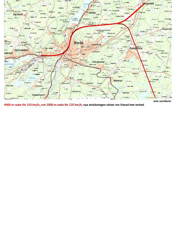 Borås HH-bana genom staden Trafikverket planerar en höghastighetsbana Göteborg-Borås med olika möjliga korridorer, se Youtube-film.