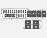 152 Bilvård Säkringar Användning F1 F2 F3 F4 F5 Styrenhet bränslesystem Modul för passiv start/ passiv ingång Uppvärmda säten Förardörrens brytare (ytterbackspegel / öppning av laddningsluckan /