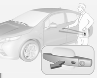 22 Nycklar, dörrar och fönster Fäll ut nyckelaxet och öppna fjärrkontrollen. Byt batteriet (batterityp CR 2032). Observera batteriets monteringsläge.