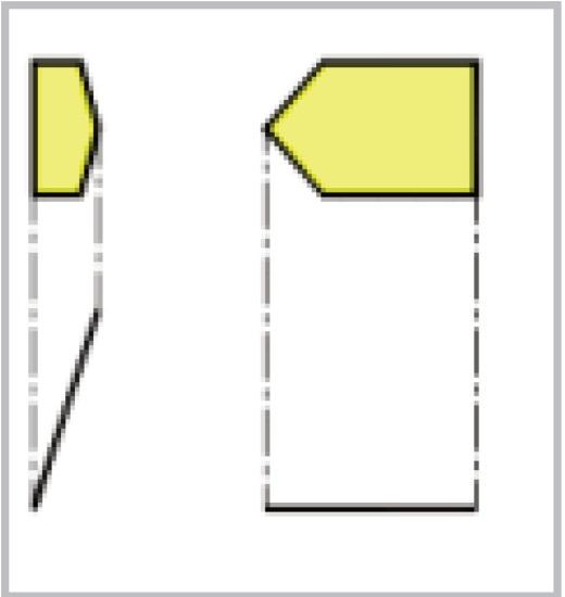 När markörerna är positionerade enligt nedanstående figur, med sina spetsar riktade mot varandra är anläggningen frånkopplad och jordad (ÖBB, 2010, sid. 49). Figur 4.