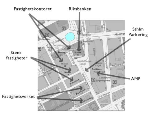 rörelsemönster som präglade centrala Stockholm och området runt Brunkebergsåsen.