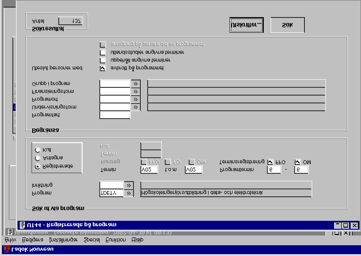 UT44: Registrerade på program Vad kan man göra? I denna funktion kan man söka ut personer som är registrerade på ett visst program, oavsett om programmet har terminsregistrering eller ej.