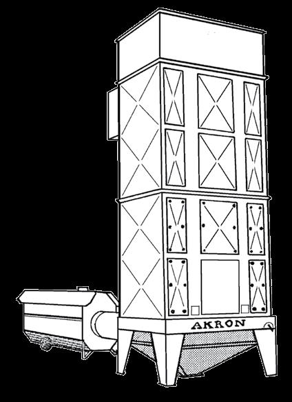 AKRON kontinuerlig tork K-200 Volym Höjd Kapacitet, max Värmebehov, netto K-204 6,0 m 3 6,0 m 4,0 ton/h 160 kg H 2 0/h 190 kw K-205 7,2 m 3 7,0 m 5,0 ton/h 200 kg H 2 0/h 230 kw K-206 8,4 m 3 8,0 m