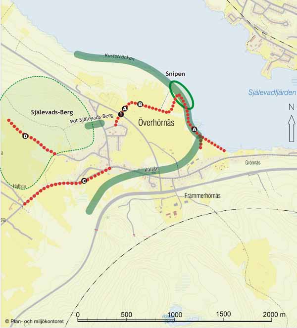 C Mot Haffsta: gång- och cykelväg för transport och rekreation.