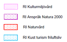 7) Del av färgrymden - Om symboliseringen av de tematiska kartskikten tar en alltför stor del av färgrymden fås litet utrymme av färgrymd till bakgrundskartan. 13.