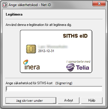 9 (9) 3.3 Steg 3, Signera 1. För att spara och skicka in beställningen, klicka på knappen Signera och skicka in. Då får du upp en signeringsbild som ser ungefär så här: 2.