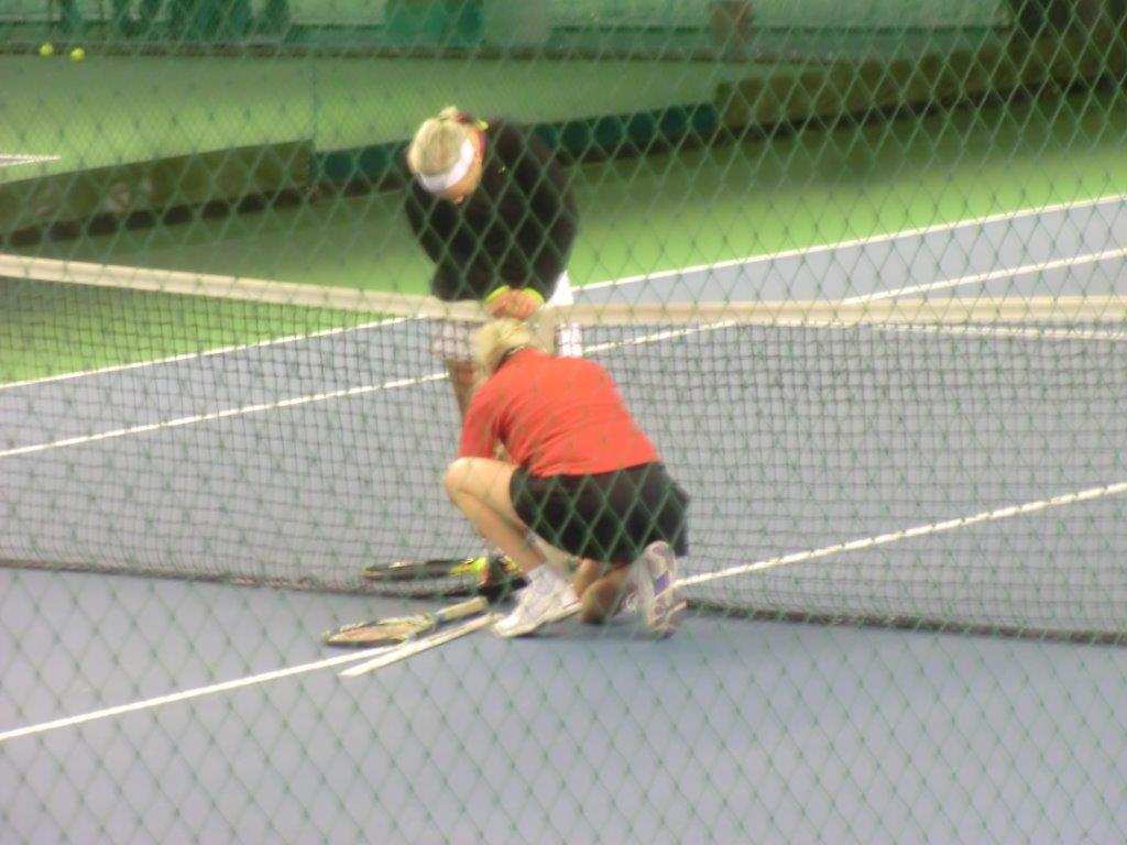 Tony Emmeford Gothia Tennis till vänster har varit borta från tennis under lång tid pga skada. Nu var han tillbaka och gjorde väldigt bra ifrån sig i HS55-klassen.