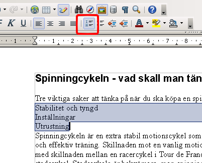 Avstånd mellan stycken Klicka in insättningspunkten i rubriken. För att skapa avstånd mellan rubriken och den följande texten måste ytterligare en inställning fyllas i.