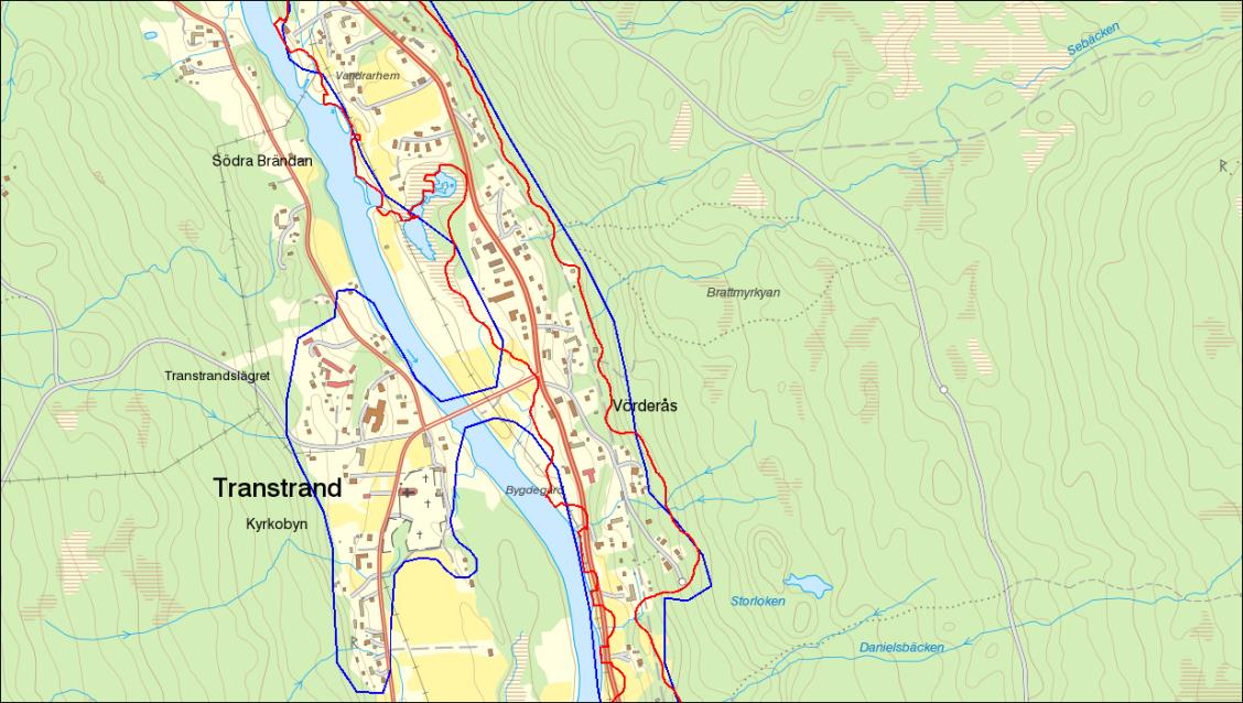 Större stråk av transportinfrastruktur, i form av vägar och järnvägar, hamnar ibland utanför tätortsgränsen, eftersom de inte går att fånga via register.