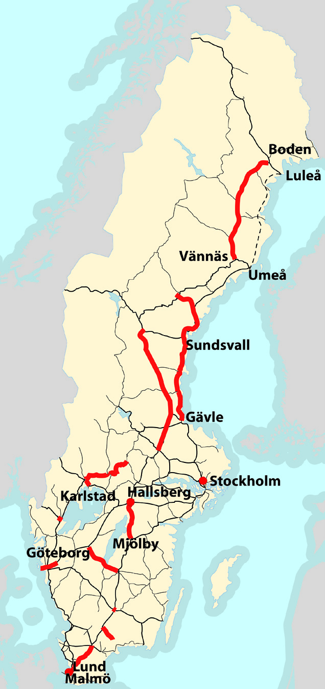 0 Sammanfattning Dominerande, men sårbar godstransportkorridor Idag sker 60 procent av det svenska godstransportarbetet på järnväg i Norrland. Stambanan är med sitt enda spår sårbar för störningar.
