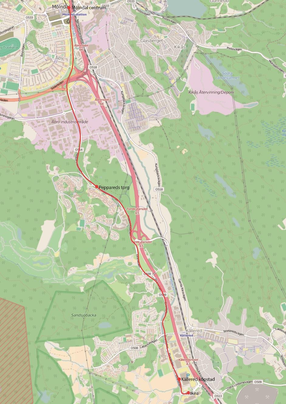 5.1.2 Lördag och söndag Under lördag och söndag går det endast ett pendeltåg per halvtimma i vardera riktningen vilket innebär att det är svårt att täcka kapacitetsbehovet med enbart shuttletrafik