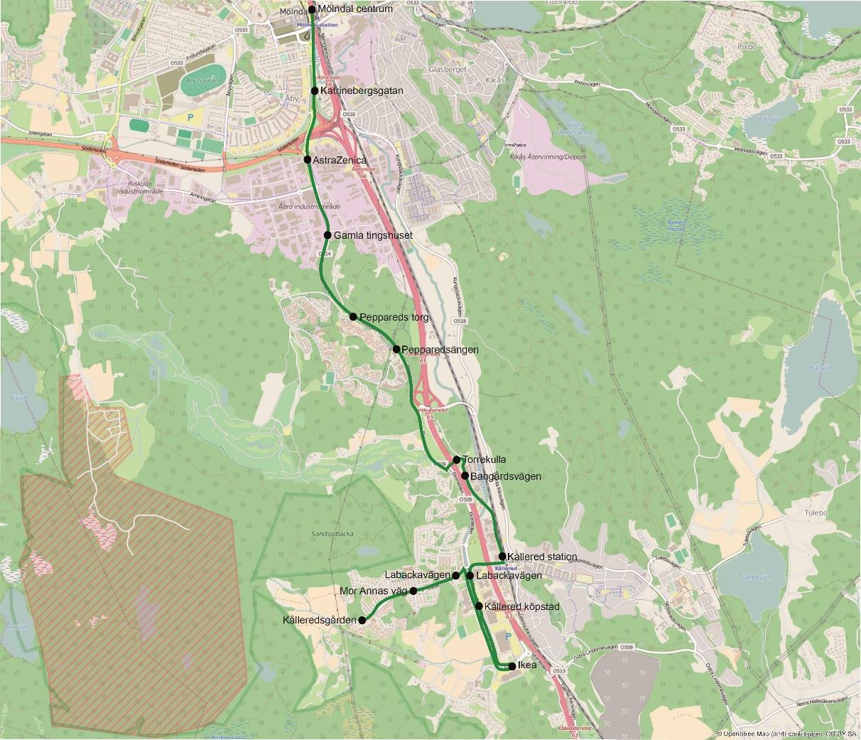 5.3 Alternativ 3, förlängd linje 755 Alternativ 3 och 4 är ett försök att med vissa justeringar av befintlig trafik erhålla ett upplägg som täcker kapacitetsbehovet och som är enkelt att kommunicera.