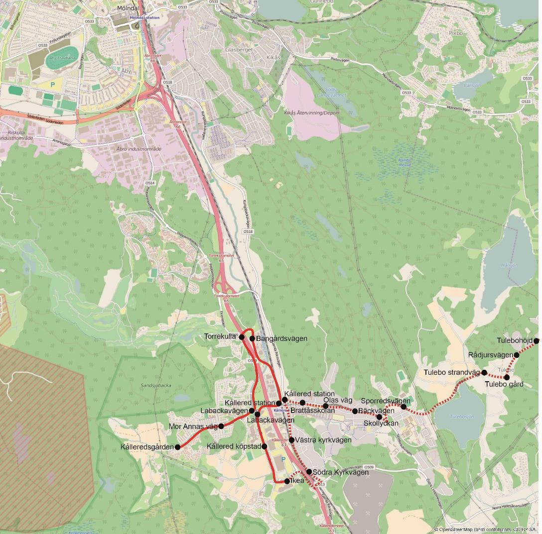 Linje 760 föreslås att få oförändrad linjesträckning och tidtabell. Linje 765 föreslås att få oförändrad linjesträckning, men tätare och mer regelbunden trafik.