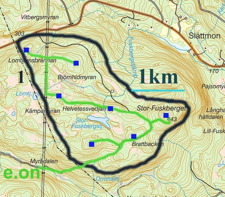 Översikt med Elledningar Alternativ A