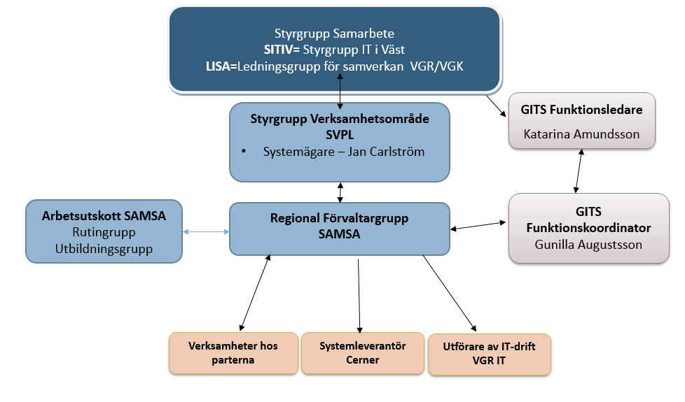 (6)12 2.2.1 Förvaltningsstruktur för KLARA SVPL Styrgrupp Samarbete ger uppdrag till styrgrupp verksamhetsområde via systemägaren och beslutar om övergripande budget.