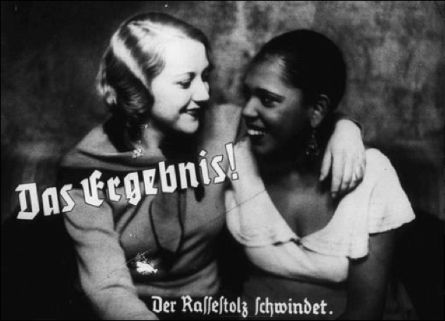 USHMM/Mira Wallerstein USHMM/Marion Davy Wikipedia Commons Övningar: Livet förändras 1944 Tysk propagandabild med texten: Erfarenheten! Rasmässig stolthet bleknar.