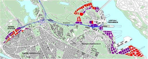 riksintresset Stockholms hamn, d.v.s. det statliga anspråket. Bland dessa hamndelar ingår Värtahamnen, Frihamnen och Containerhamnen (Riksintresset Stockholms hamn, 2004).