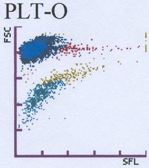 Figur 4. Reanalyserat PLT-O cytogram.