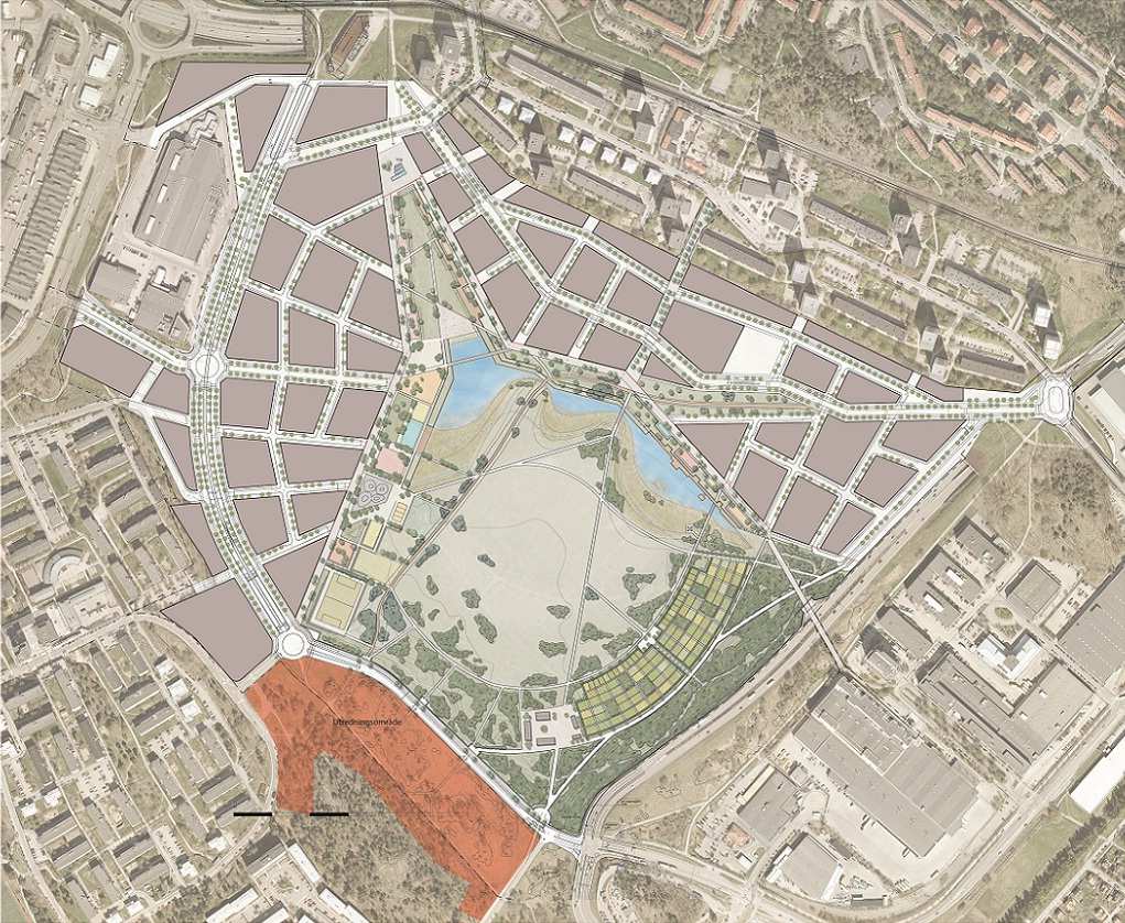 SID 7 (30) Detaljplan Planen ersätter delar av Dp 93045 från år 2001 som anger området framförallt som park, men även kontor, lager, odlingsområde och spårområde.