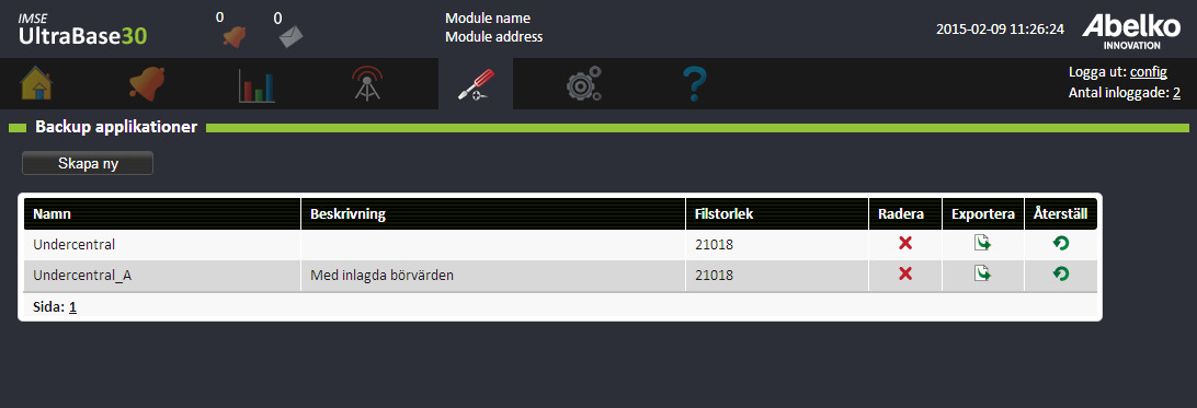 Du kan även importera en applikationsmall. Detta gör du genom att gå till menyn System och sedan Filhantering. Välj mappen Mallar och importera filen.