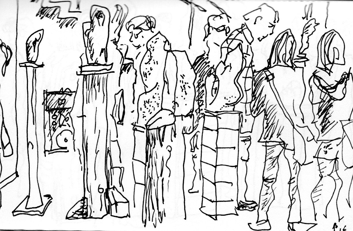 Vernissage på Knsthallen 2016-09-30, skulpturer av Staffan Nihlén.