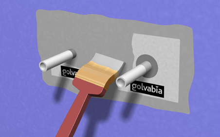 GOLVABIA R-System monteringsanvisning vägg GOLVABIA R-System monteringsanvisning vägg 4. Rörgenomföringar 5. applicera Golvabia Tätmembran Alla rörgenomföringar ska tätas med Golvabia Rörmanschett.