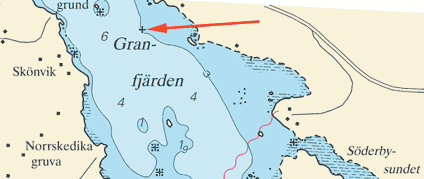 7 Nr 170 Ålands hav och Skärgårdshavet / Sea of Åland and Archipelago Sea * 4253 Sjökort/Chart: 536 Sverige. Ålands hav och Skärgårdshavet. N om Östhammar. Granfjärden. Grund.