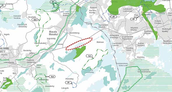 2.3.2 Landskapsplaner Landskapsplanen för Nyland (fastställd av miljöministeriet 2006) är i kraft på området liksom Nylands 2:a etapplandskapsplan (fastställd i oktober 2014).