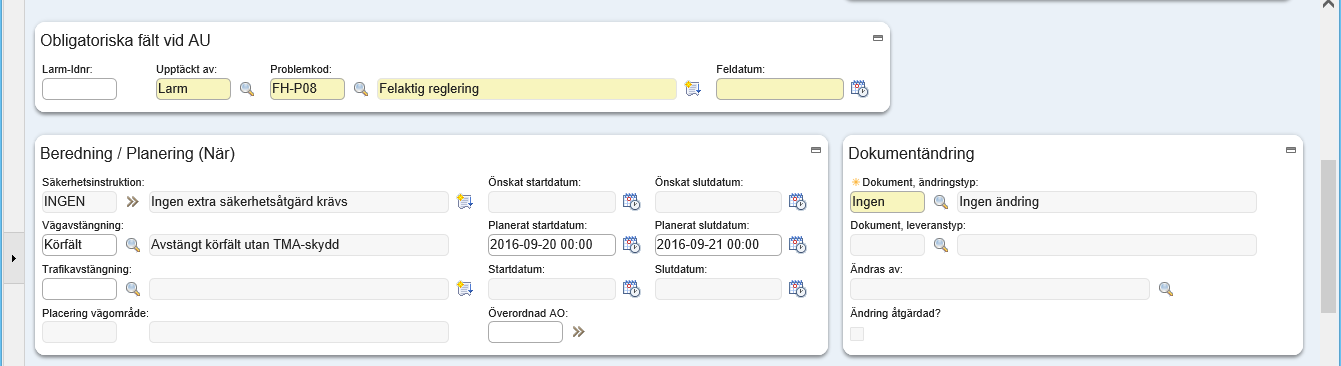 RUTINBESKRIVNING MAXIMO 29 (76) Rutinbeskrivning Planering I applikationen Arbetsorderbevakning ska en arbetsorder planeras av den entreprenör som har fått arbetsordern.