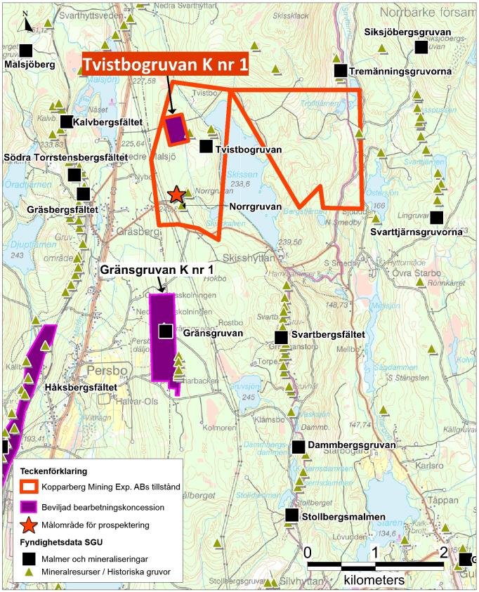 KMEX: Tvistbo fortsatt intressant Tvistbo: ett intressant projekt i portföljen Bearbetningskoncession i april 2012 Indikationer på halter upp till 5 procent zink och 5 procent bly Mineraliseringen är