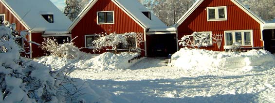 Praktik I-2 SMÅHUS: FÖRUTSÄTTNINGAR Borås (Nutek/STEM referens) - Klimatzon 4, t år = +5,8 C Byggnad: 977, fristående - BRA = 40 + 0 m 2 - torpargrund - isolering 2 cm (U 0,35 W/m 2 /K), - fönster