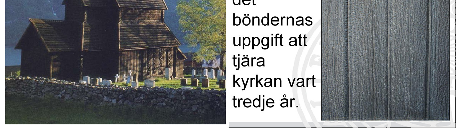 I Norska frostatingslagen stipuleras att bönderna skulle tjära kyrkan