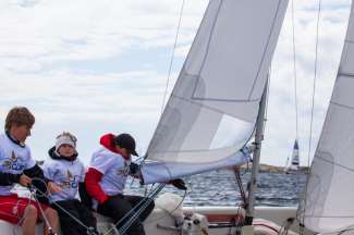 7. Tävlingsformat 7.1 Tävlingen genomförs som sprintformat i fleet om 5 8 båtar per start. Beräknad seglingstid är ca 15 min per race. Inledningsvis seglas en grundomgång.